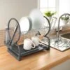Addis Dish Drainer - Grey 1 Addis Dish Drainer - Grey -Coathr Shop 241067 2 tier dish drainer grey