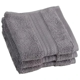 B&M Signature Zero Twist Face Cloth 3pk - Grey 4 B&M Signature Zero Twist Face Cloth 3pk - Grey - Image 2