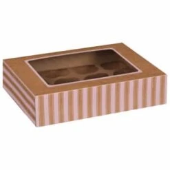 Betty Winters Large Cupcake Boxes 2pk 9 Betty Winters Large Cupcake Boxes 2pk -Coathr Shop 320784 4pk cupcake boxes holds 12 pink 2