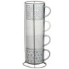 B&M Jumbo Embossed Stacking Mugs 4pk -Coathr Shop 329369 Jumbo Embossed Stacking Mugs Set of 4