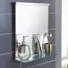 B&M Premium Bathroom Mirror With Shelf 1 B&M Premium Bathroom Mirror With Shelf -Coathr Shop 330855 mirror with glass