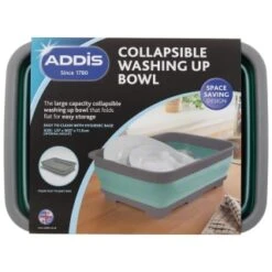 Addis Collapsible Washing Up Bowl - Aqua & Grey 12 Addis Collapsible Washing Up Bowl - Aqua & Grey -Coathr Shop 332198 addis collapsible washing up bowl grey and aqua