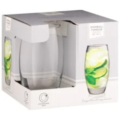 B&M Curved Hiball Glasses 4pk 7 B&M Curved Hiball Glasses 4pk -Coathr Shop 338803 set of 4 highball tumblers
