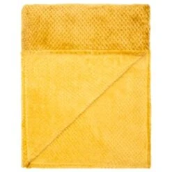 B&M Oversized Waffle Throw - Ochre -Coathr Shop 344890 oversized waffle throw ochre 2