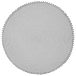 B&M Grey Round Pom Pom Placemats 4pk -Coathr Shop 355688 pom pom placemats grey 4