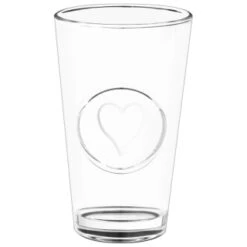 B&M Heart Glasses 4pk -Coathr Shop 356238 set of 4 hert embossed glasses 2