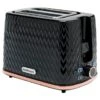 Goodmans Textured 2 Slice Toaster - Black & Rose Gold -Coathr Shop 358961 goodmans textured toaster black rose gold 3