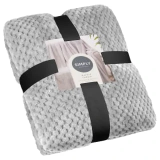 Simply Everyday Waffle Throw - Silver 3 Simply Everyday Waffle Throw - Silver