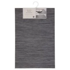 B&M Metallic Woven Placemats - Charcoal 4pk -Coathr Shop 363876 4pk woven charcoal placemats
