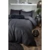 B&M Luna Waffle King Duvet Set - Black -Coathr Shop 367718 367719 luna waffle black duvet set
