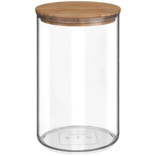 B&M Round Storage Container With Bamboo Lid 4 B&M Round Storage Container With Bamboo Lid - Image 2