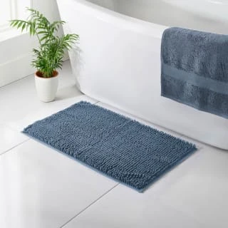 B&M Signature Microfibre Noodle Bath Mat - Blue 3 B&M Signature Microfibre Noodle Bath Mat - Blue