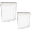 B&M Cereal Storage Container Set 2pk - White 1 B&M Cereal Storage Container Set 2pk - White -Coathr Shop 368613 cereal storage set 2 pk white