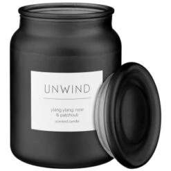 B&M Large Spa Scented Candle - Black - Unwind -Coathr Shop 368680 large spa candle unwind 5