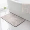 B&M Scallop Memory Foam Bath Mat - Taupe -Coathr Shop 368862 scallop memory foam bath mat