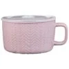 B&M Herringbone Embossed Soup Mug - Blush -Coathr Shop 369068 herringbone emboss soup mug blush