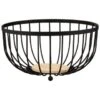 B&M Black Fruit Basket With Wooden Base -Coathr Shop 369469 black fruit basket with wood base