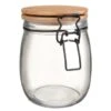 B&M Medium Bamboo Clip Lock Glass Jar -Coathr Shop 369503 medium glass clip lock jar with bamboo lid