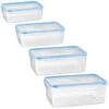 B&M Clip Top Food Containers 4pk - Blue -Coathr Shop 369681 4pk clip top food containers blue group