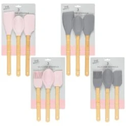 B&M Betty Winters Silicone Utensils 3pk - Grey -Coathr Shop 369971 369972 3pk betty winters silicone utensils main