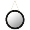 B&M Fringe Round Hanging Mirror - Black -Coathr Shop 370649 hanging circle mirror
