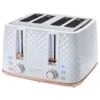 Goodmans Diamond 4 Slice Toaster - White & Rose Gold -Coathr Shop 371982 goodmans diamond white rose gold 4 slice toaster 2