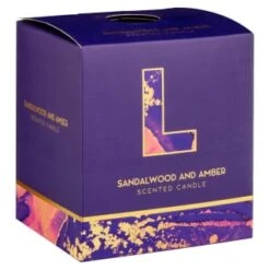 B&M Alphabet Candle (Assorted) - Sandalwood & Amber -Coathr Shop 372815 372816 372849 alphabet candle sandalwood and amber l