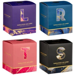 B&M Alphabet Candle (Assorted) - Sandalwood & Amber -Coathr Shop 372815 372816 372849 alphabet candle sandalwood and amber main