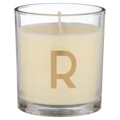 B&M Alphabet Candle (Assorted) - Sandalwood & Amber -Coathr Shop 372815 372816 372849 alphabet candle sandalwood and amber r1
