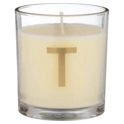 B&M Alphabet Candle (Assorted) - Sandalwood & Amber -Coathr Shop 372815 372816 372849 alphabet candle sandalwood and amber t1