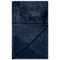 B&M Waffle Faux Fur Throw - Navy -Coathr Shop 372950 waffle faux fur throw navy