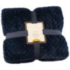 B&M Waffle Faux Fur Throw - Navy -Coathr Shop 372950 waffle faux fur throw navy 4