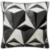Jenson Geo Velvet Cushion - Grey -Coathr Shop 373032 jenson geo velvet cushion black