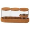 B&M Storage Jars 5pk -Coathr Shop 373970 set of 4 glass storage jars with cork lids and tray 3