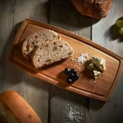 B&M Acacia Wooden Serve Board -Coathr Shop 375104 acacia wooden serve board with ridge