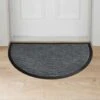 B&M Wave Sculptured Grey Doormat -Coathr Shop 375322 wave sculputred 45x75cm grey doormat