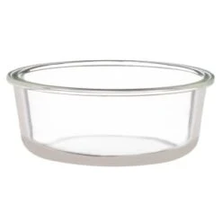 B&M Round Glass Food Containers With Bamboo Lid 2pk -Coathr Shop 376822 2 round glass food containers 3