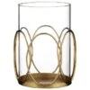 B&M Glass Candle Holder - Gold -Coathr Shop 376919 candle holder gold