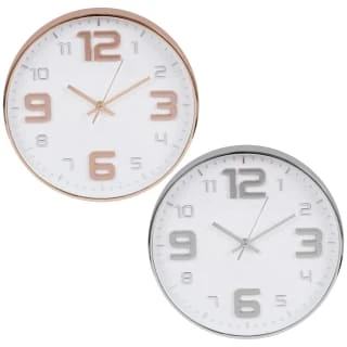 B&M Embossed Clock - Silver 4 B&M Embossed Clock - Silver - Image 2