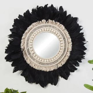 B&M Black Feather Mirror 3 B&M Black Feather Mirror