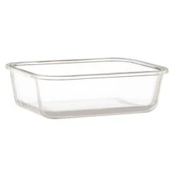 B&M Rectangular Glass Food Container With Bamboo Lid 8 B&M Rectangular Glass Food Container With Bamboo Lid -Coathr Shop 378623 regular glass food container