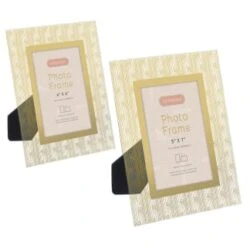 B&M Harmony Glass Photo Frame 5 X 7" - Gold -Coathr Shop 380067 380068 harmony glass photo frame main 1
