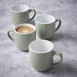 Simply Everyday Gloss Mugs 4pk - Sage -Coathr Shop 380123 4pk simply everyday mugs sage