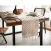 B&M Homestead Cotton Table Runner With Tassels - Natural -Coathr Shop 380250 homestead table runner with tassels