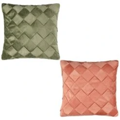 B&M Basket Weave Velvet Cushion - Sage -Coathr Shop 380438 380756 basket weave velvet cushion main