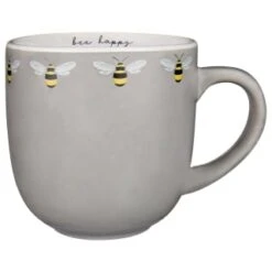 B&M Bee Happy Printed Mugs - 4pk -Coathr Shop 380506 4pk printed mugs bee happy grey