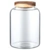 B&M Homestead Large Airtight Glass Jar With Acacia Lid 2 B&M Homestead Large Airtight Glass Jar With Acacia Lid -Coathr Shop 380521 airtight glass jar large