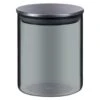B&M Urban Paradise Small Smokey Glass Jar With Stainless Steel Lid 1 B&M Urban Paradise Small Smokey Glass Jar With Stainless Steel Lid -Coathr Shop 380533 smoked glass jar small