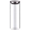 B&M Large Glass Cannister With Stainless Steel Lid 1 B&M Large Glass Cannister With Stainless Steel Lid -Coathr Shop 380548 glass cannister large 2