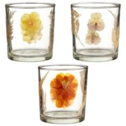 B&M Dried Flowers Tealight Holder - Orange -Coathr Shop 380589 dried flowers tealight holder group